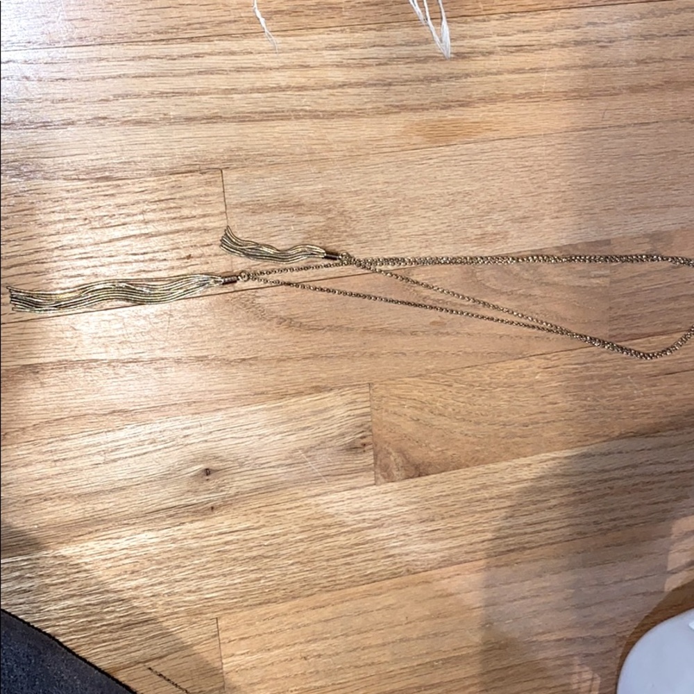 Sexy long gold necklace